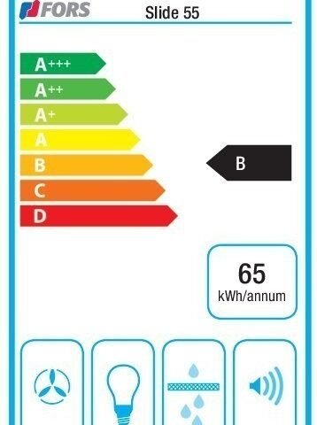 Hotte de ventilation en métal extra-plate SLIDE 55 W FORS