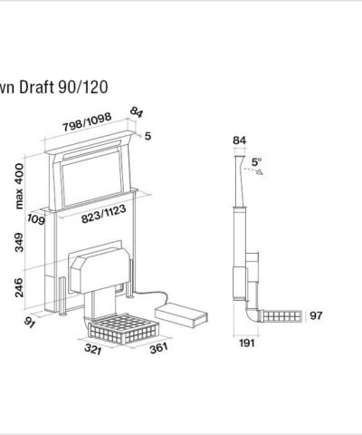 Hotte de ventilation DOWNDRAFT 120 FALMEC