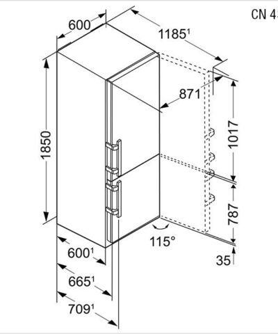 CN-4335-21 LIEBHERR Combi réfrigérateurs-congélateurs pose libre
