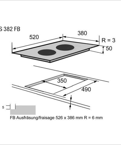 FORS Plan de cuisson induction TIFS 382 FB