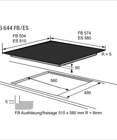 FORS Plan de cuisson induction 60 cm TIFS 644 ES