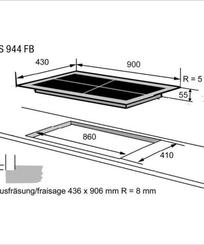 FORS Plan de cuisson induction TIFS 944 FB