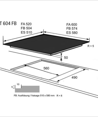 FORS Fors plan de cuisson induction affleurées 60 cm TIST 604