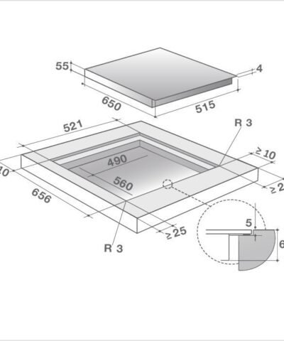 DE DIETRICH Plan de cuisson induction 65 cm DPI7670G