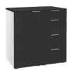 Commode Qunito Hasena Blanc / Anthracite