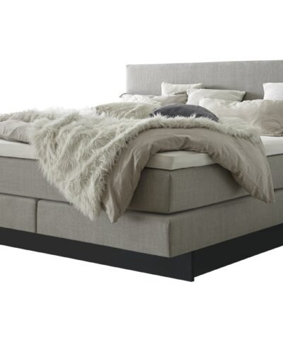 Lit boxspring incl. espace de rangement Denver Hasena 180x200 cm Gris / Anthracite