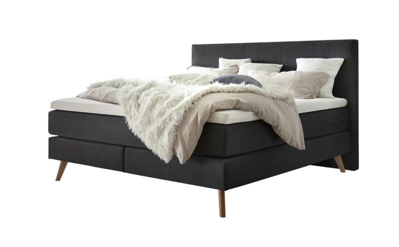 Lit boxspring Costa Hasena 180x200 cm Anthracite / Brun