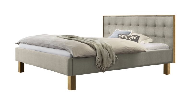 Bett Noah Hasena 140 x 200 cm Beige / Braun