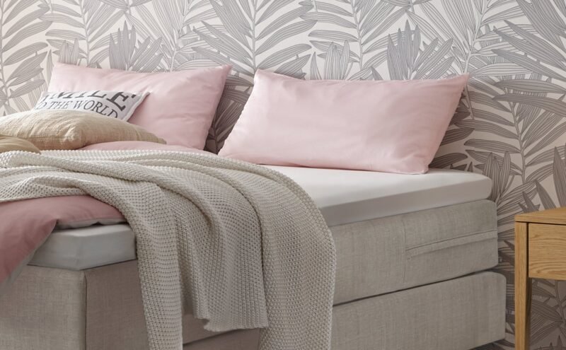 Lit boxspring Isoba Hasena 160x200 cm Gris / Brun – Image 2