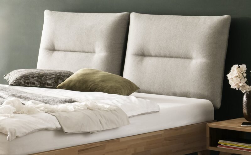 Bett Emilia Hasena Buche herz rot massiv aus holz 730-Cyclo cream 140x200 cm, Weiß / Braun - Bild 2