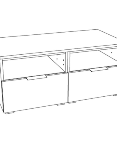 Commode Owita Hasena Anthracite / Blanc