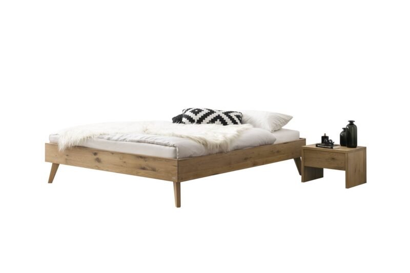 Bett Iseo Hasena Eiche massivholz-140x200 cm Braun