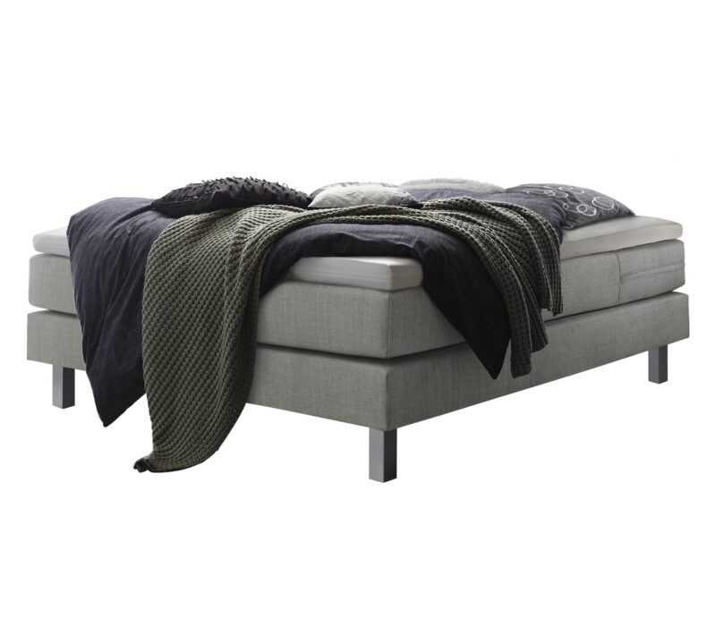 Lit boxspring Basio Hasena 160x200 cm Gris