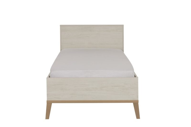 Einzelbett ALIK Kastanie lasiert Weiß 129x210