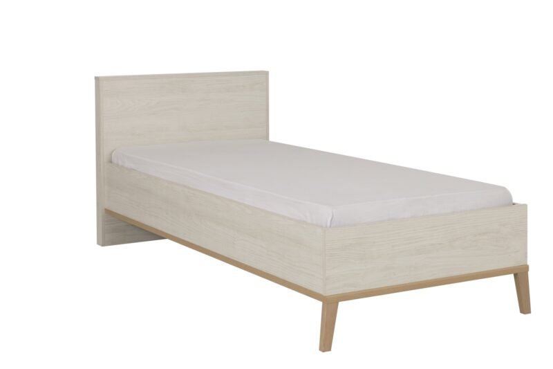 Einzelbett ALIK Kastanie lasiert Weiß 129x210 - Bild 3
