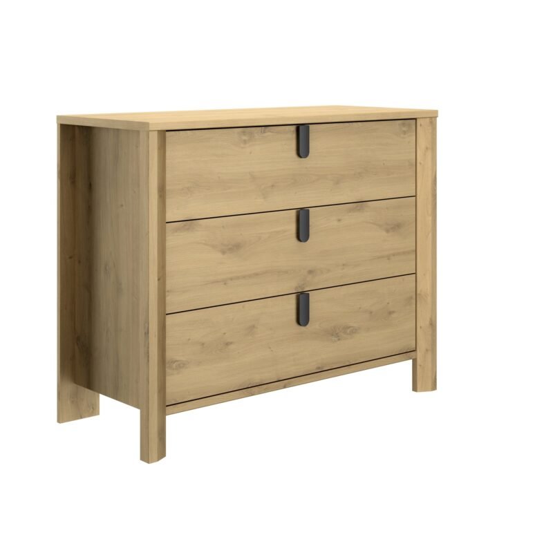 Commode 3 tiroirs LUGANO Chêne artisan  104x45 – Image 2