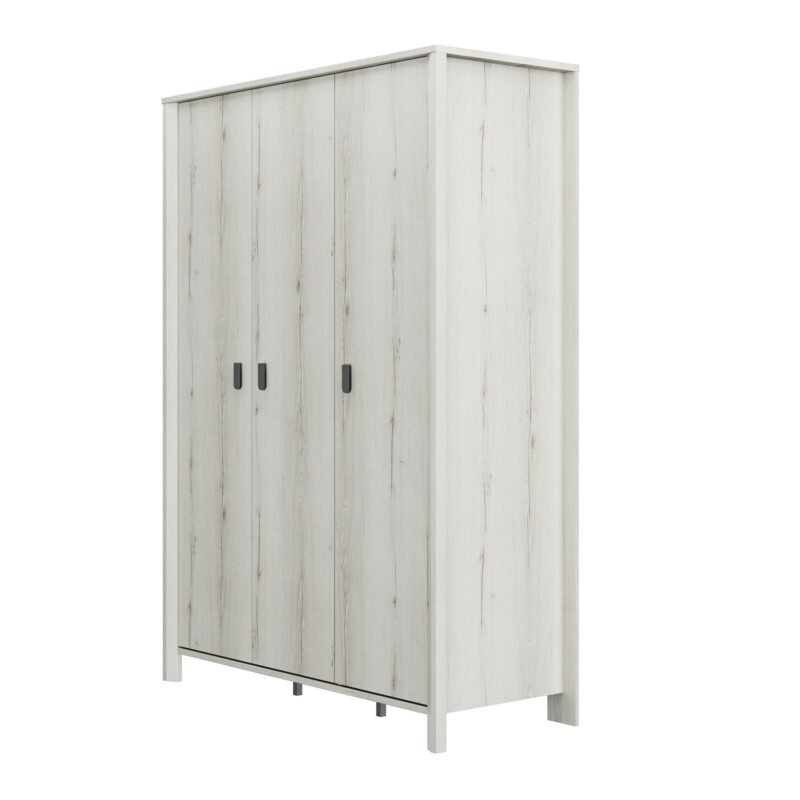 Armoire 3 portes LUGANO Chêne Helvézia blanchi  149x60 – Image 3