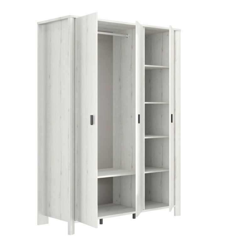 Armoire 3 portes LUGANO Chêne Helvézia blanchi  149x60 – Image 4