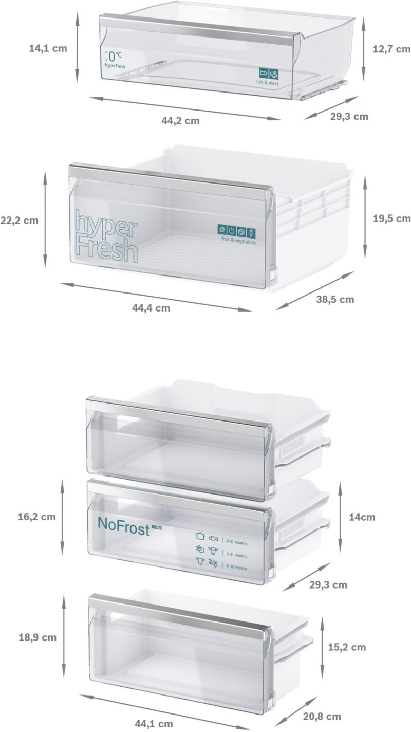 Combiné réfrigérateur - congélateur Intégration total Siemens - 2 portes KI86NADD0 – Image 7