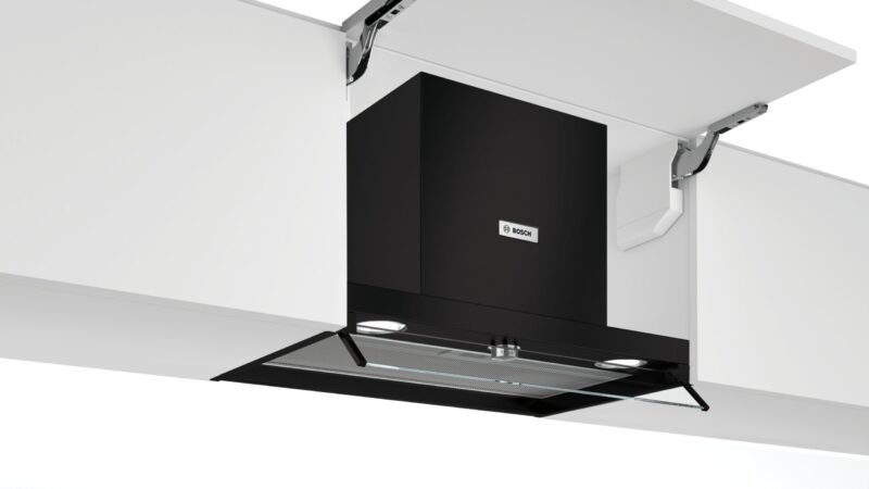 Dunstabzugshaube design integrierten, Einbau Bosch DBB66AF60 (59.4) Schwarz matt