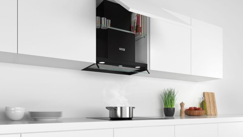 Dunstabzugshaube design integrierten, Einbau Bosch DBB66AF60 (59.4) Schwarz matt - Bild 6