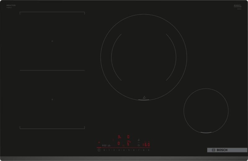Induktionskochfeld 80 cm, Schwarz, ohne rahmen, PVS831HC1E