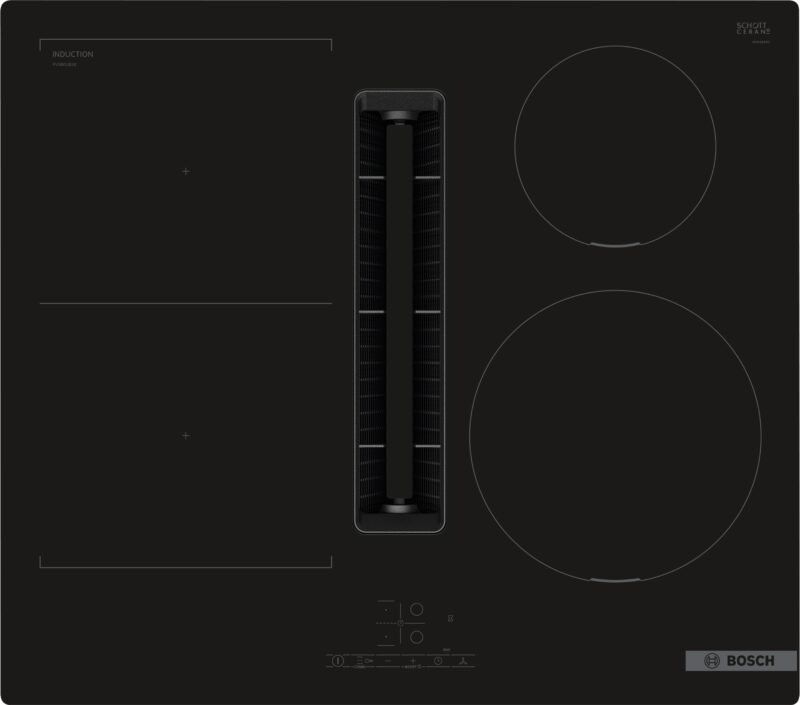 Induktionskochfeld mit dunstabzug integriert, 60 cm, mit blume-plan, PVS601B16E