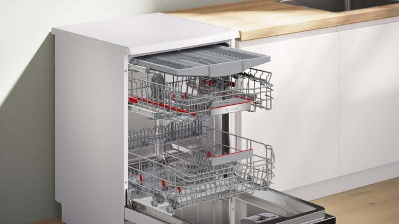 Lave-vaisselle Pose libre Bosch (Série 6) Blanc SMS6ECW15E – Image 7