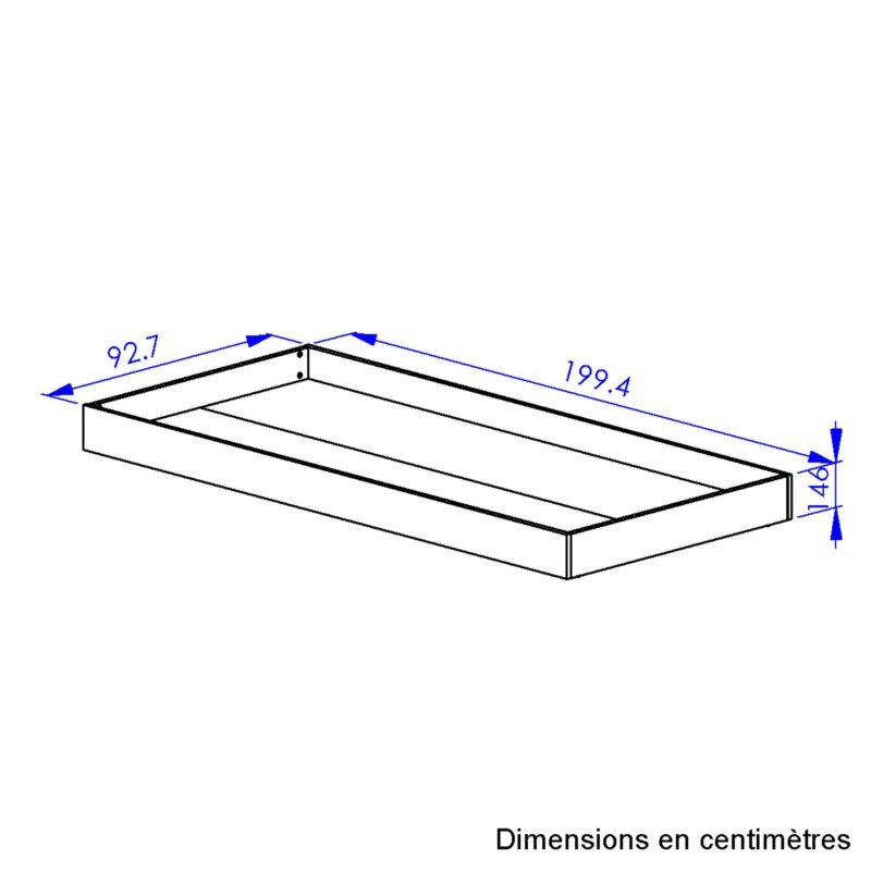 Option schublade für einzelbett LUGANO, Eiche artisan 200x93 - Bild 3