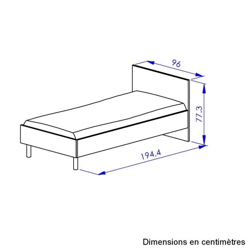 Bett RITMO Kastanie natürliche 96x205 - Bild 7