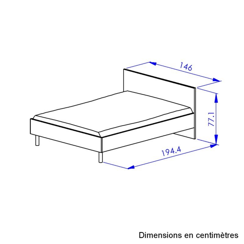 Bett RITMO Kastanie natürliche 146x205 - Bild 7