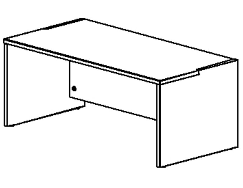 Bureau simple 90x200 - Chêne du bocage GAUTIER OFFICE – Image 2