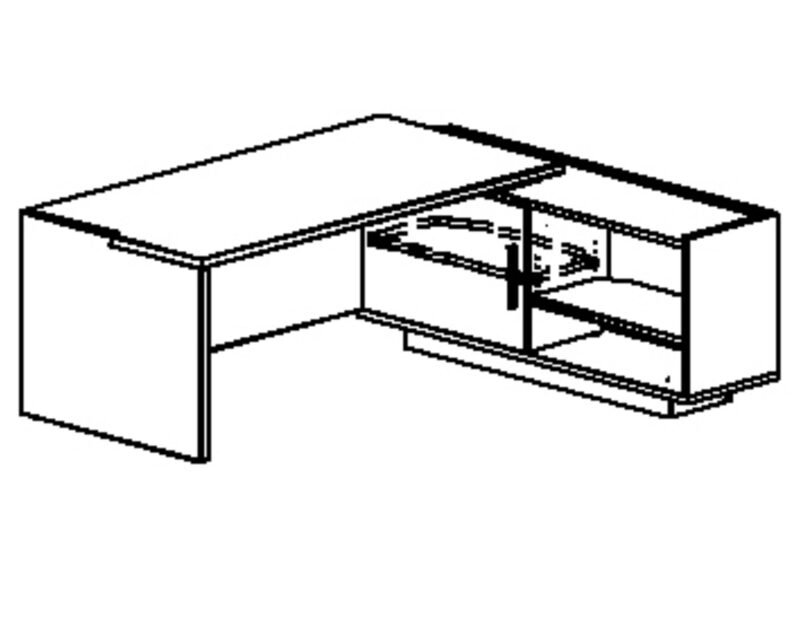 Bureau retour Droit 90/180x180/198 - Chêne structuré GAUTIER OFFICE – Image 2