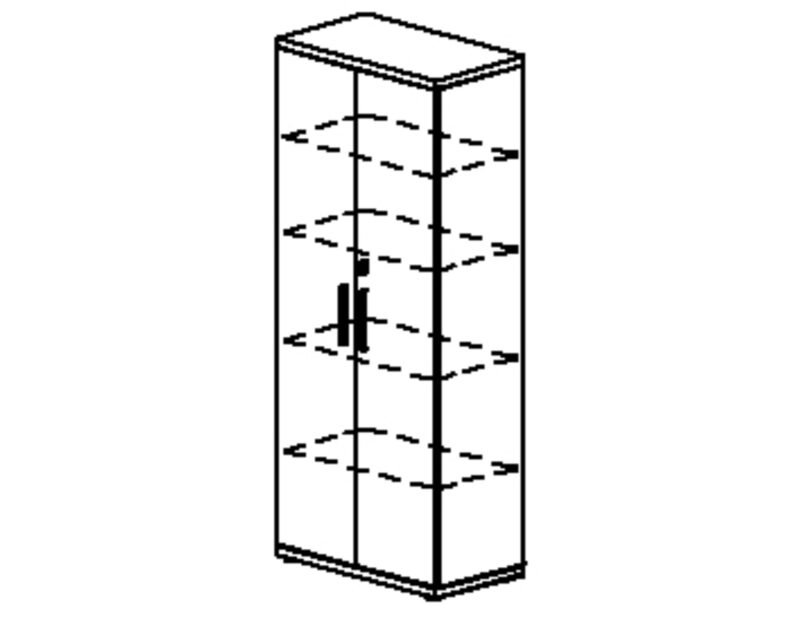 Büroschrank oben 2 türen 45x80 - Eichen des hains GAUTIER OFFICE - Bild 3