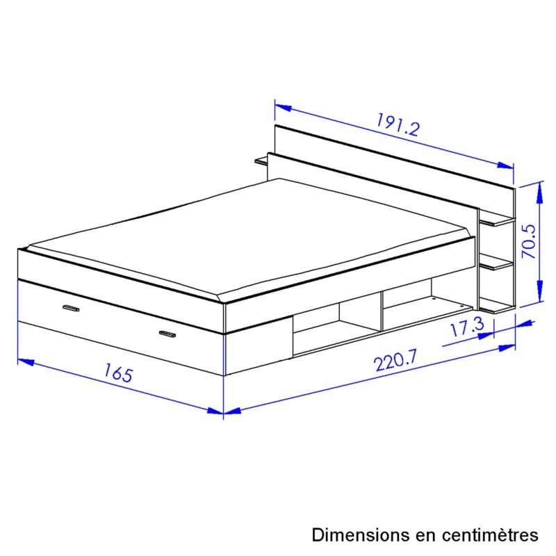 Bett TONIGHT BETTEN-FUNKTION Kastanie natürliche Beige 191x221 - Bild 6