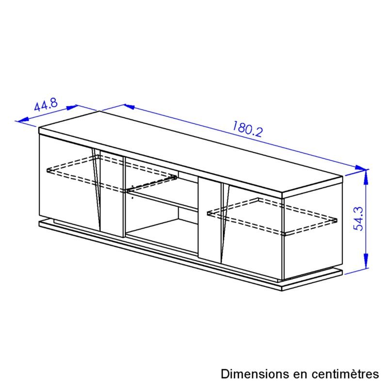 Meuble TV 2 portes CRACK Chêne artisan Beige – Image 6