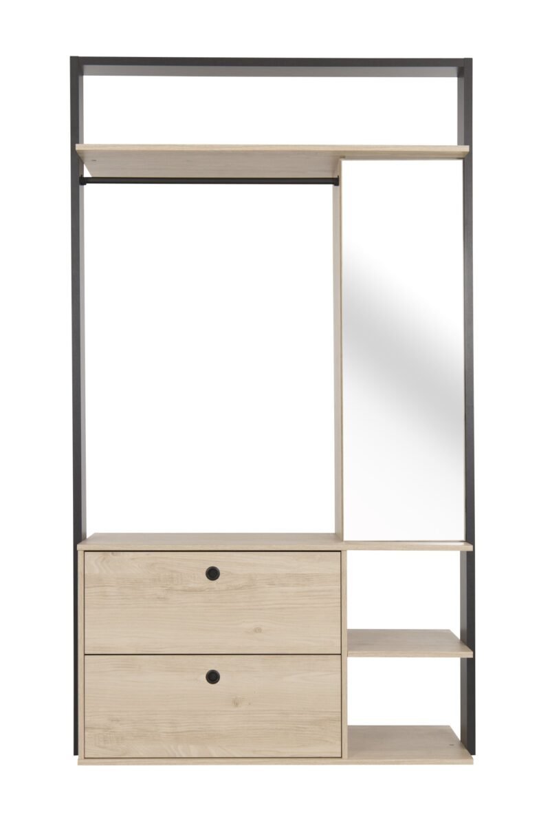 Dressing ouvert L. 115 cm DUPLEX Châtaignier naturel Beige 115x45