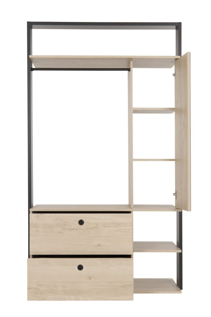 Dressing ouvert L. 115 cm DUPLEX Châtaignier naturel Beige 115x45 – Image 2