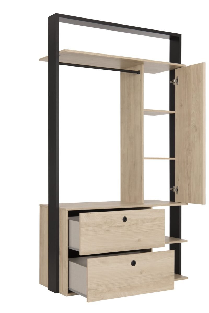 Dressing ouvert L. 115 cm DUPLEX Châtaignier naturel Beige 115x45 – Image 3