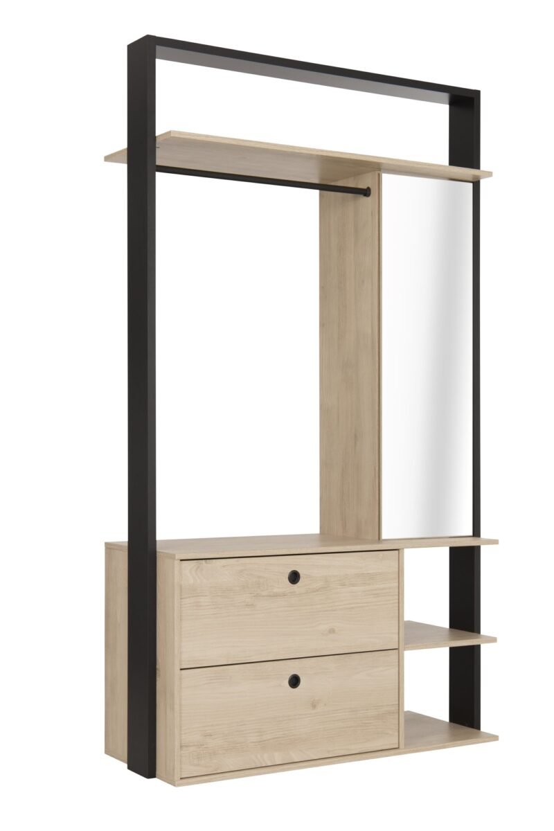 Dressing ouvert L. 115 cm DUPLEX Châtaignier naturel Beige 115x45 – Image 4