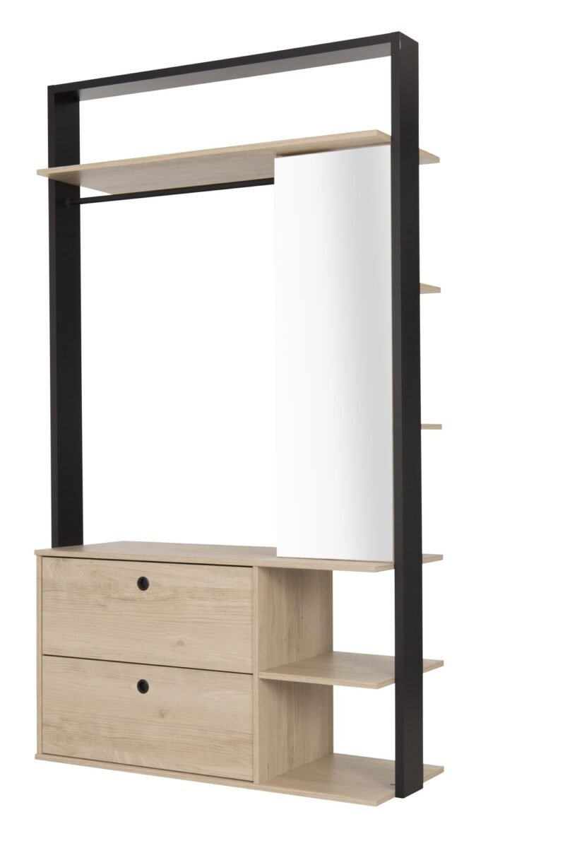 Dressing ouvert L. 115 cm DUPLEX Châtaignier naturel Beige 115x45 – Image 5