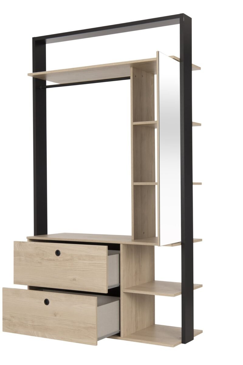 Dressing ouvert L. 115 cm DUPLEX Châtaignier naturel Beige 115x45 – Image 6