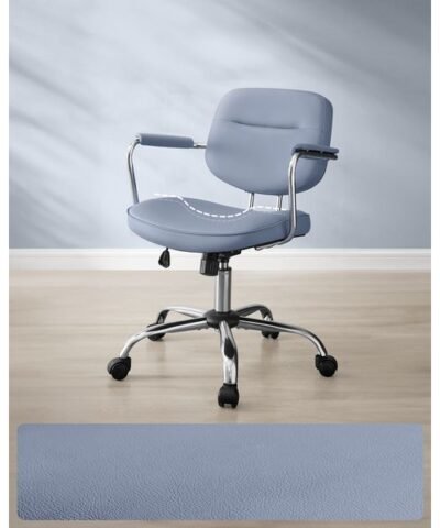 Songmics Chaise de bureau avec dossier rembourré et accoudoirs, Bleu 4