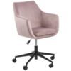 AC Design Chaise de bureau Nora, avec dossier et accoudoirs rembourrés, Dusty Rose 9