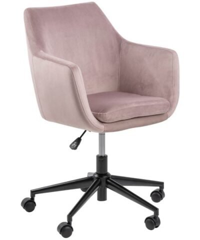 AC Design Chaise de bureau Nora, avec dossier et accoudoirs rembourrés, Dusty Rose 9