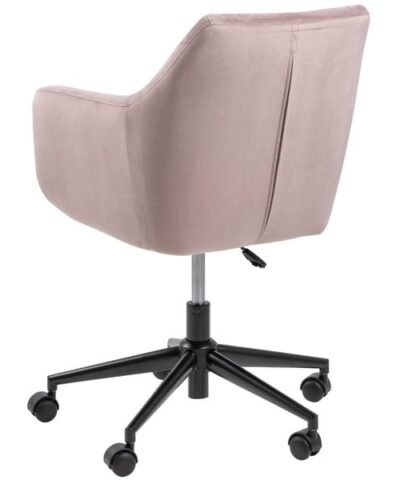 AC Design Chaise de bureau Nora, avec dossier et accoudoirs rembourrés, Dusty Rose 1