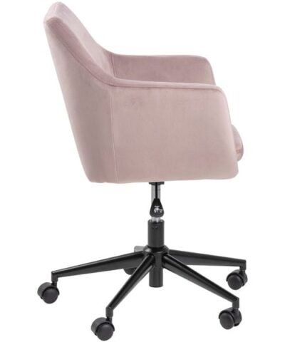 AC Design Chaise de bureau Nora, avec dossier et accoudoirs rembourrés, Dusty Rose 2