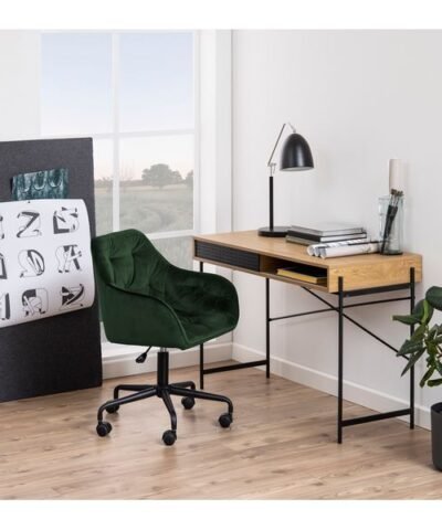 AC Design Chaise de bureau Brooke, avec roulettes à frein, vert forêt 8