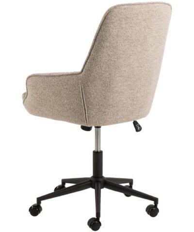 AC Design Chaise de bureau Erik, avec dossier et accoudoirs rembourrés, beige 1