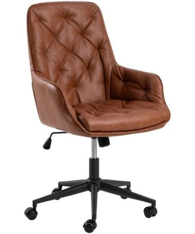 AC Design Bürostuhl Erik, mit Polsterrücken und Armlehnen, Cognac 10